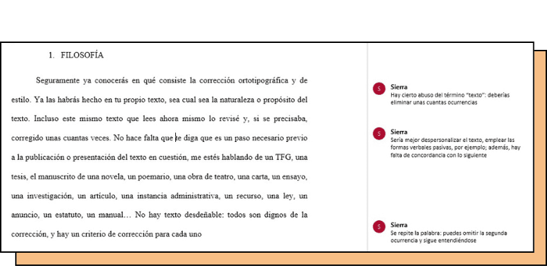 correcciones de estilo correcciones de estilo