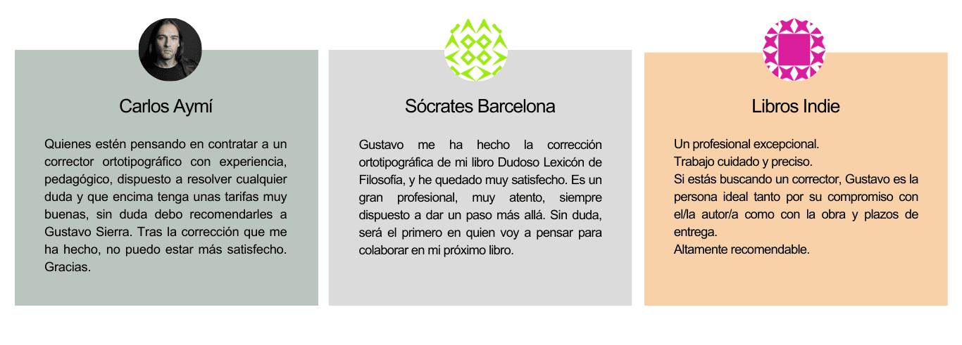 valoraciones corrector de texto